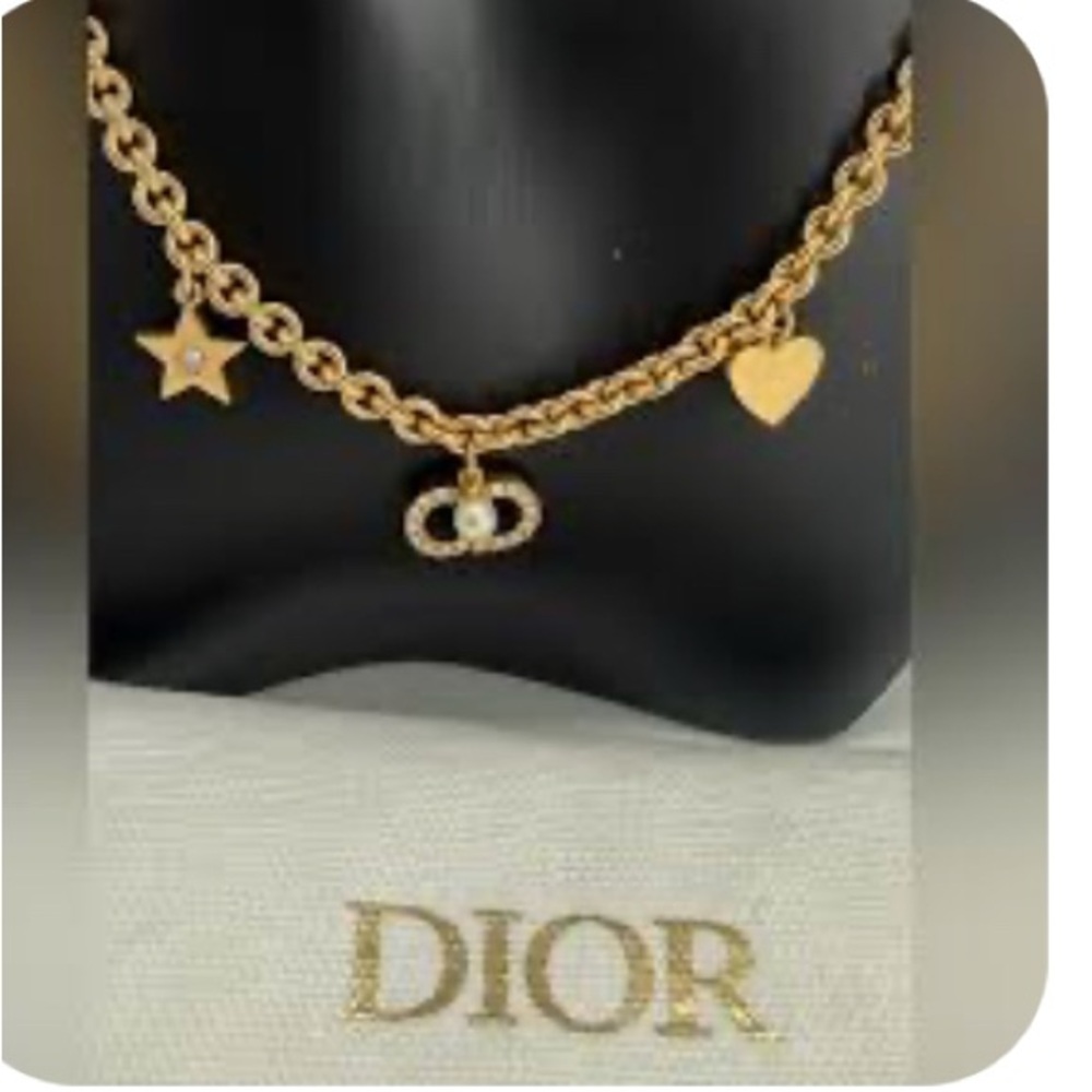 Christian Dior Clair D Lune CD & Symbols Necklace